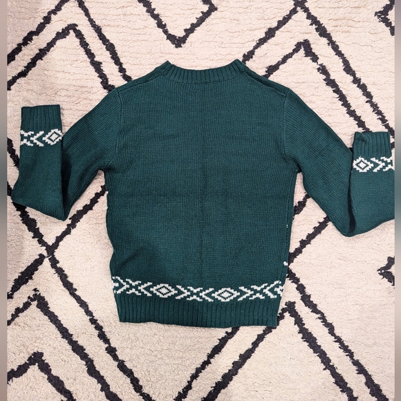 Boohoo Holiday Sweater Merry Christmas Ya Filthy Animal Green Size Small - Picture 2 of 4